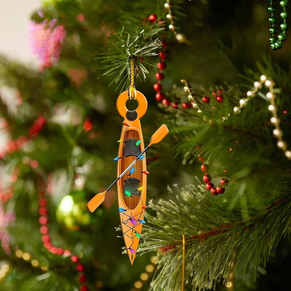 Christmas Tree Pendant Hanging Decoration Gift Personalized Fire Truck Vehicle Truck Boat Excavator Pendant - Image 5