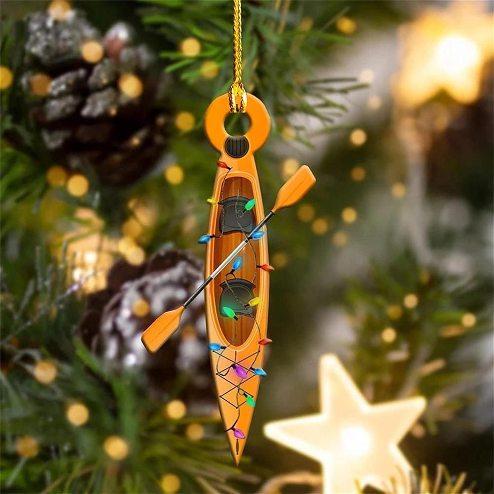 Christmas Tree Pendant Hanging Decoration Gift Personalized Fire Truck Vehicle Truck Boat Excavator Pendant - Image 6