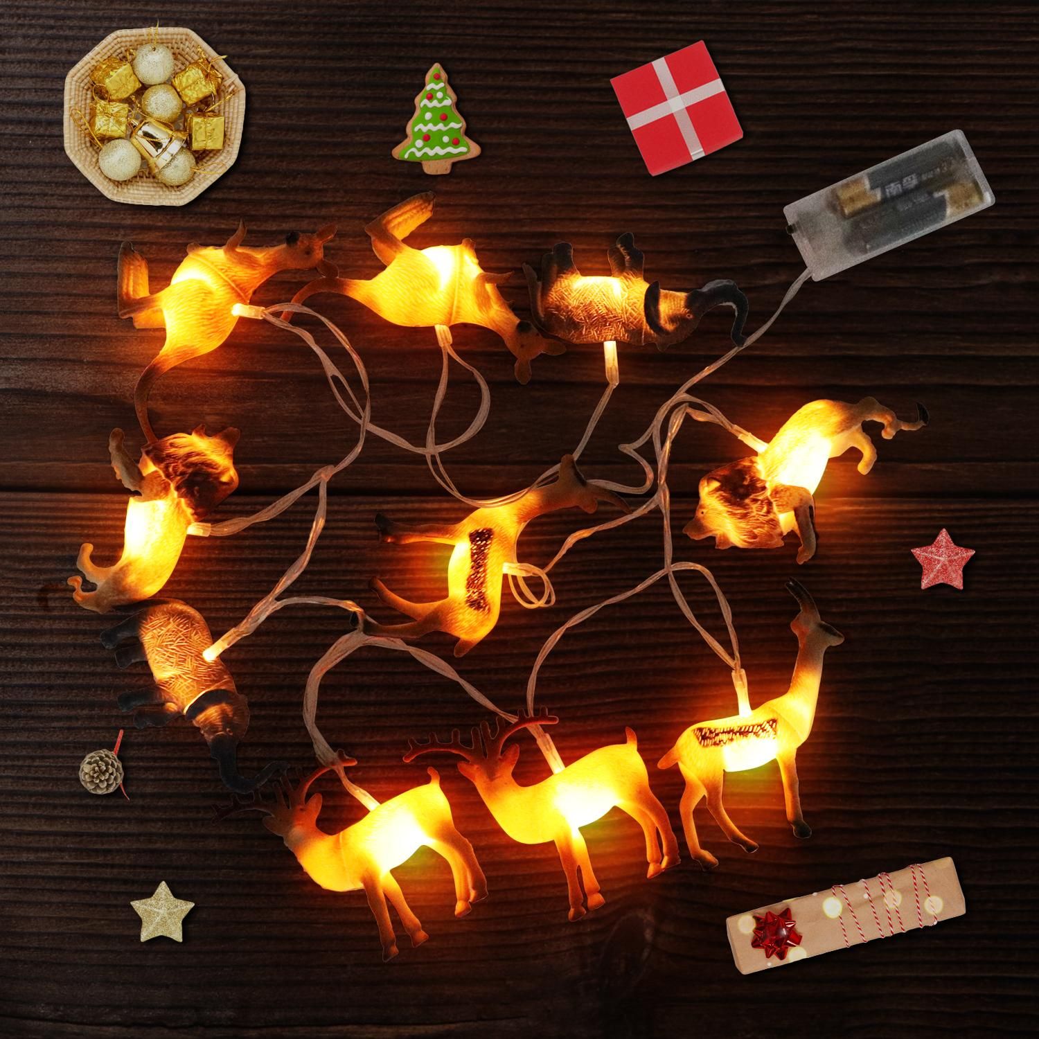 Animal String Lights 10 LEDs Small Animals String Lights Children Room Decoration for Kids Room Indoor String Lights - Image 4