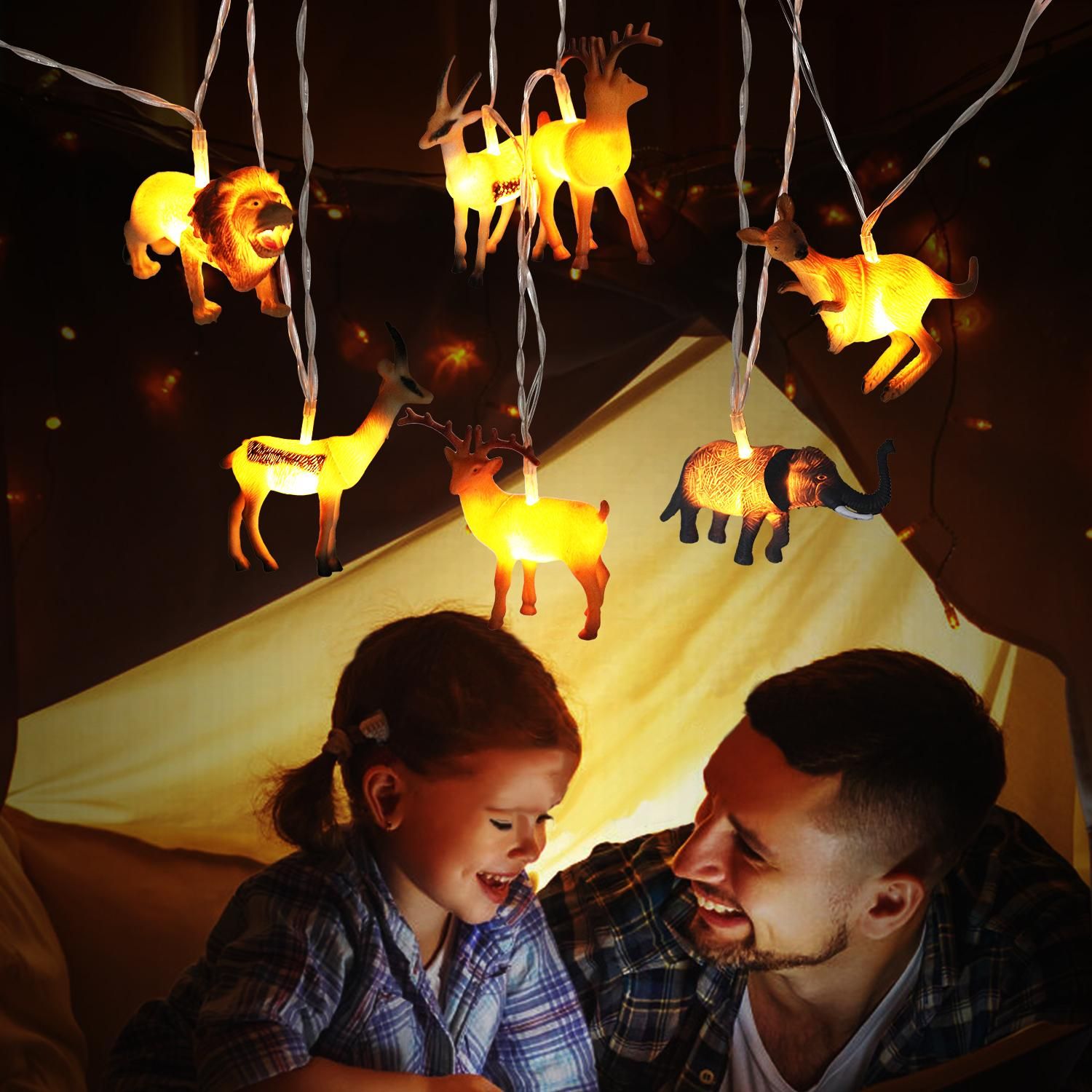 Animal String Lights 10 LEDs Small Animals String Lights Children Room Decoration for Kids Room Indoor String Lights - Image 5