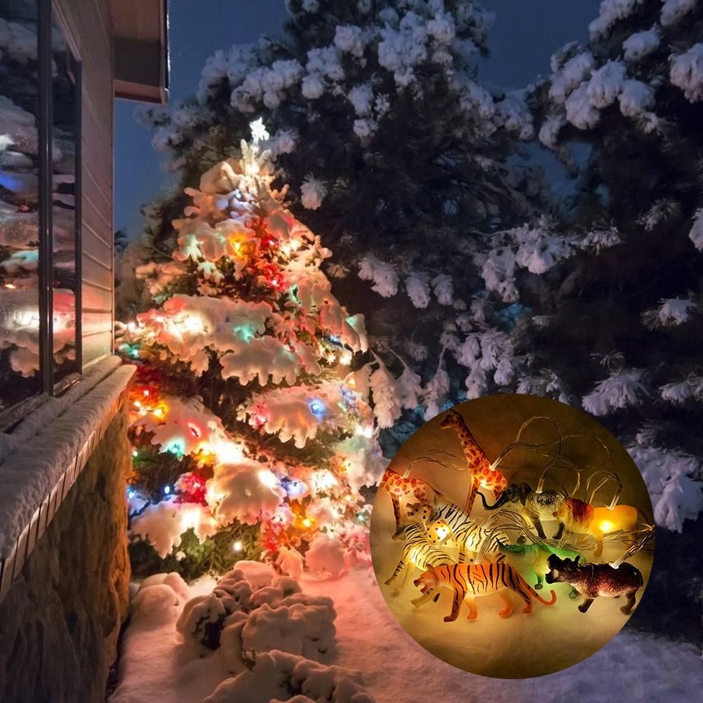 Animal String Lights 10 LEDs Small Animals String Lights Children Room Decoration for Kids Room Indoor String Lights - Image 5