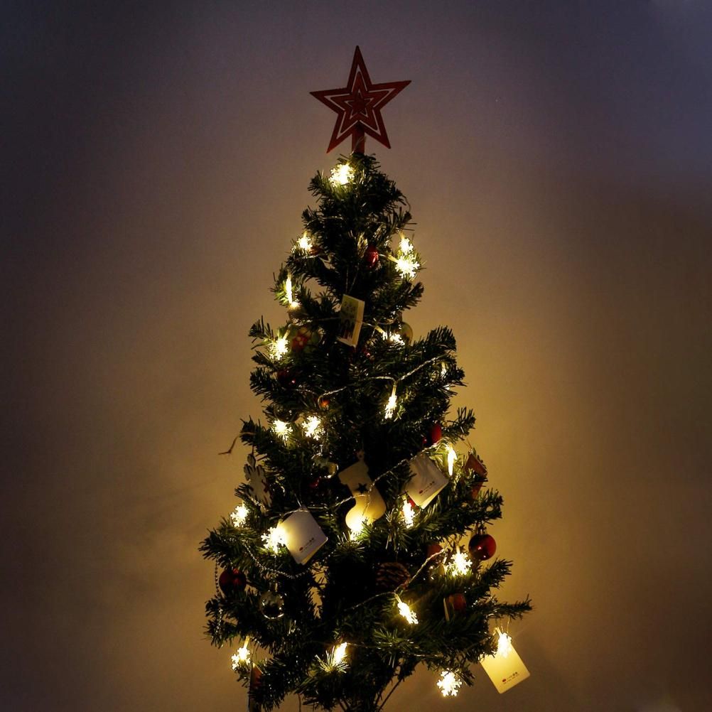 Christmas Snowflake Light 10 feet 20 LED Battery Operated Snowflakes String Lights Winter Fairy Lights Merry Christmas Decoration - Image 6
