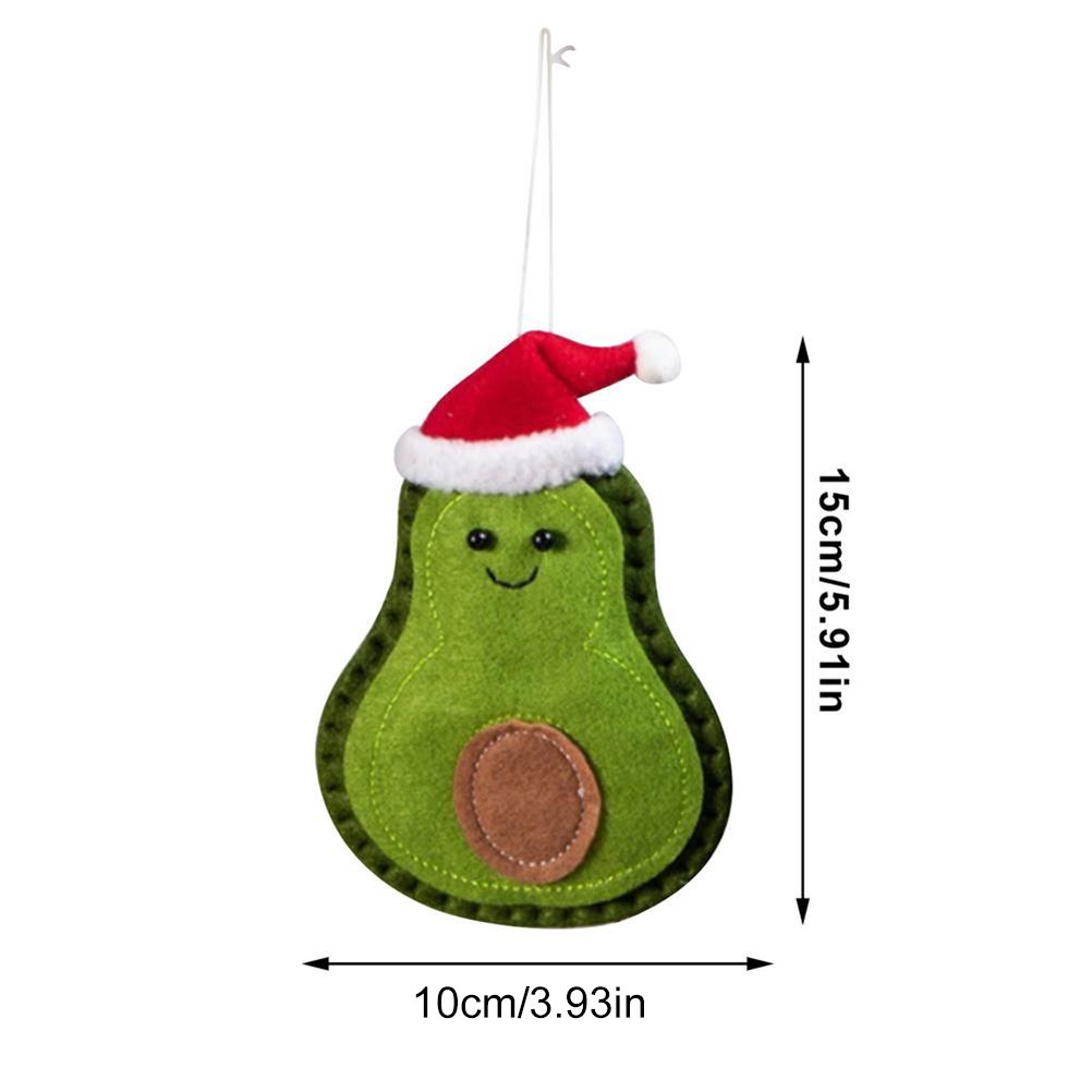 3Pcs Christmas Avocado Green Doll Pendant Christmas Tree Hanging Decoration For Home Door Window Felt Ornaments - Image 3