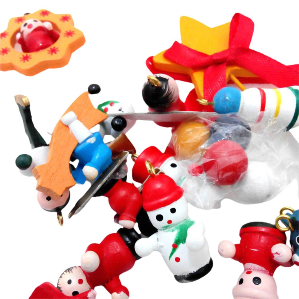 Desktop Christmas Tree Decoration Mini Wooden DIY Christmas Tree Ornaments Children Gift - Image 5