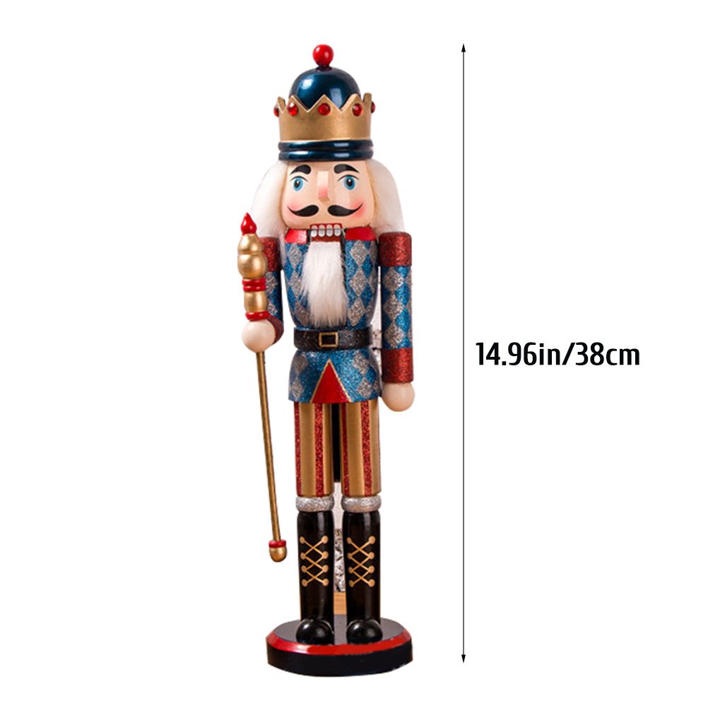 Nutcracker Soldier Ornaments 38cm Nutcracker Figure Wooden Ornaments for Home Christmas Party Decoration New Year Gifts for Children - Image 2