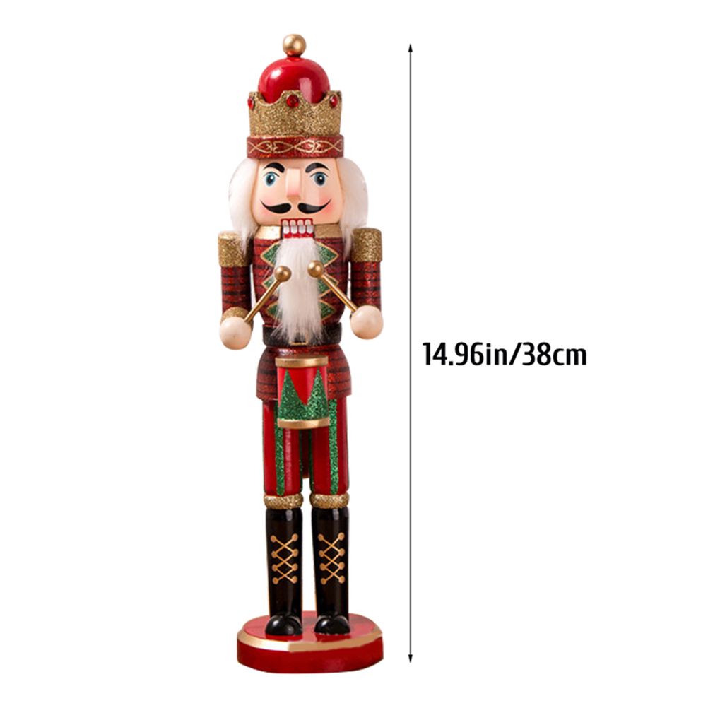 Nutcracker Soldier Ornaments 38cm Nutcracker Figure Wooden Ornaments for Home Christmas Party Decoration New Year Gifts for Children - Image 2