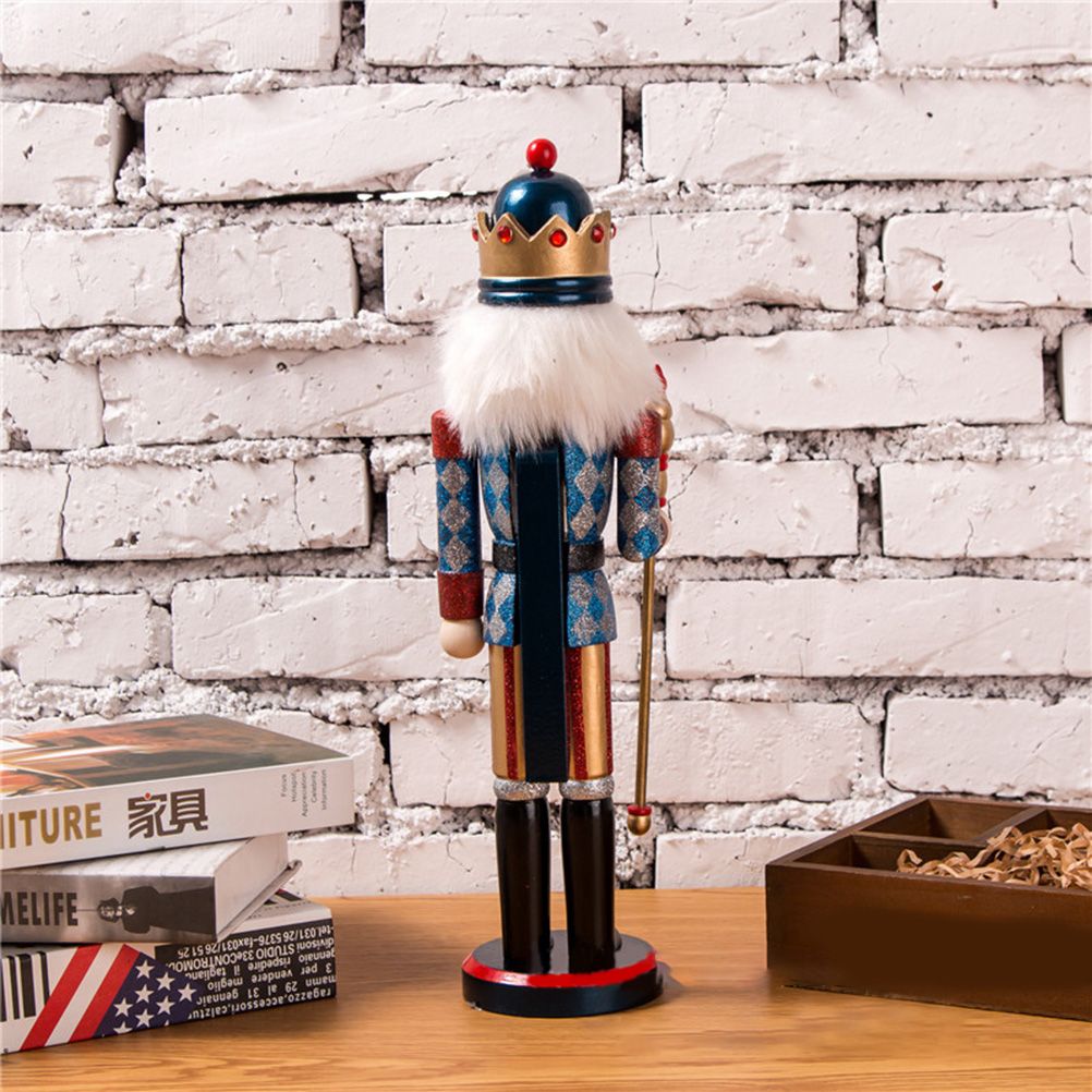 Nutcracker Soldier Ornaments 38cm Nutcracker Figure Wooden Ornaments for Home Christmas Party Decoration New Year Gifts for Children - Image 4