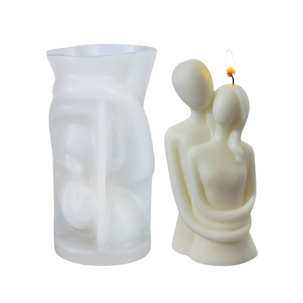 Portrait Aromatherapy Candle Molds Reusable DIY Couple Candle Mold Family Couple Silicone Mold - Image 1