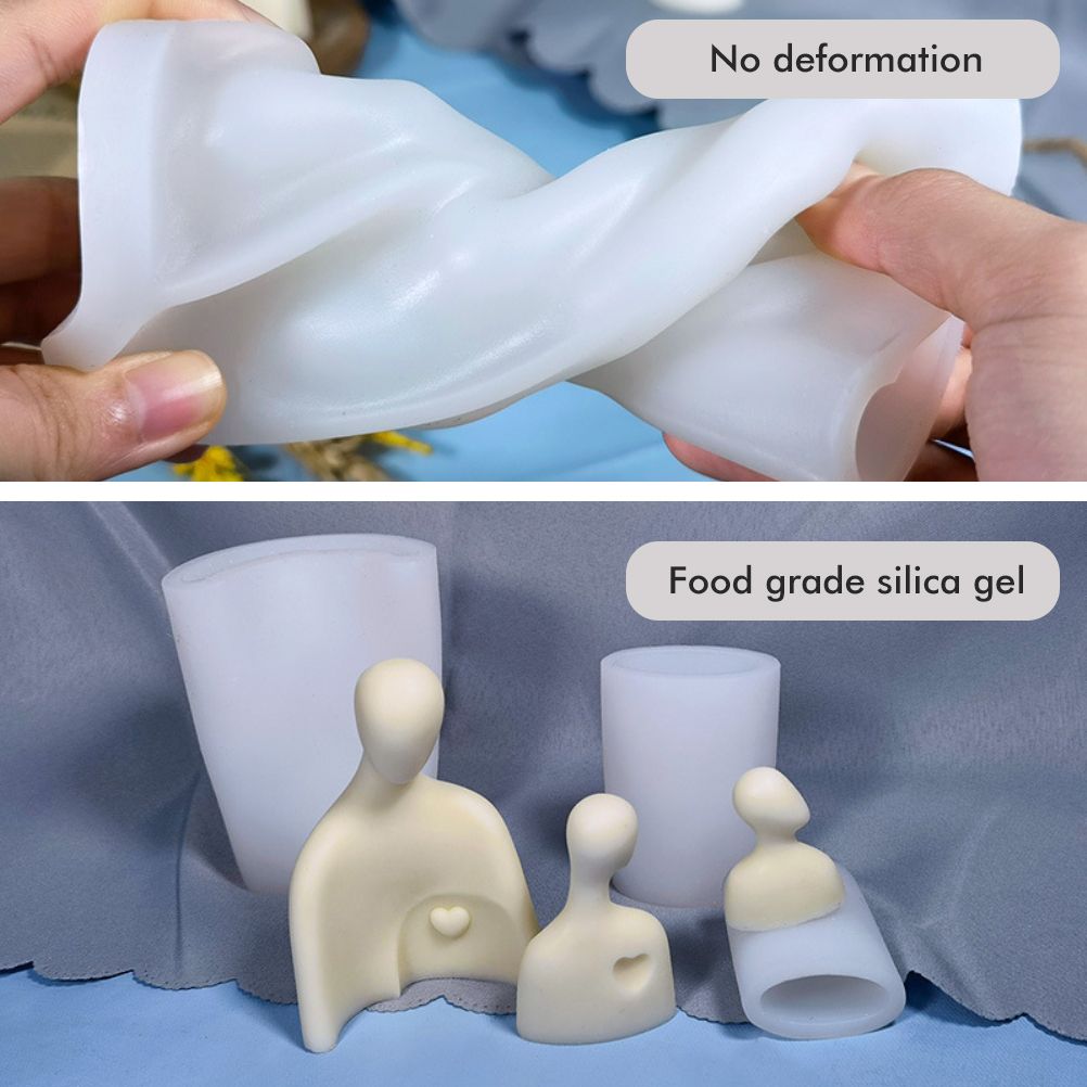 Portrait Aromatherapy Candle Molds Reusable DIY Couple Candle Mold Family Couple Silicone Mold - Image 7