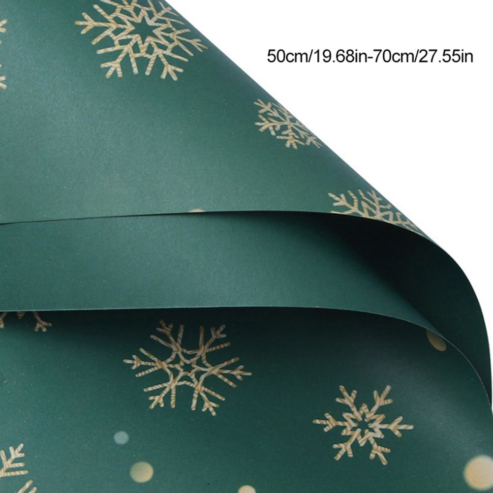 Christmas Kraft Wrapping Paper Christmas Elements Collection Double Sided Wrapping Paper Christmas Gift Box Decoration - Image 2