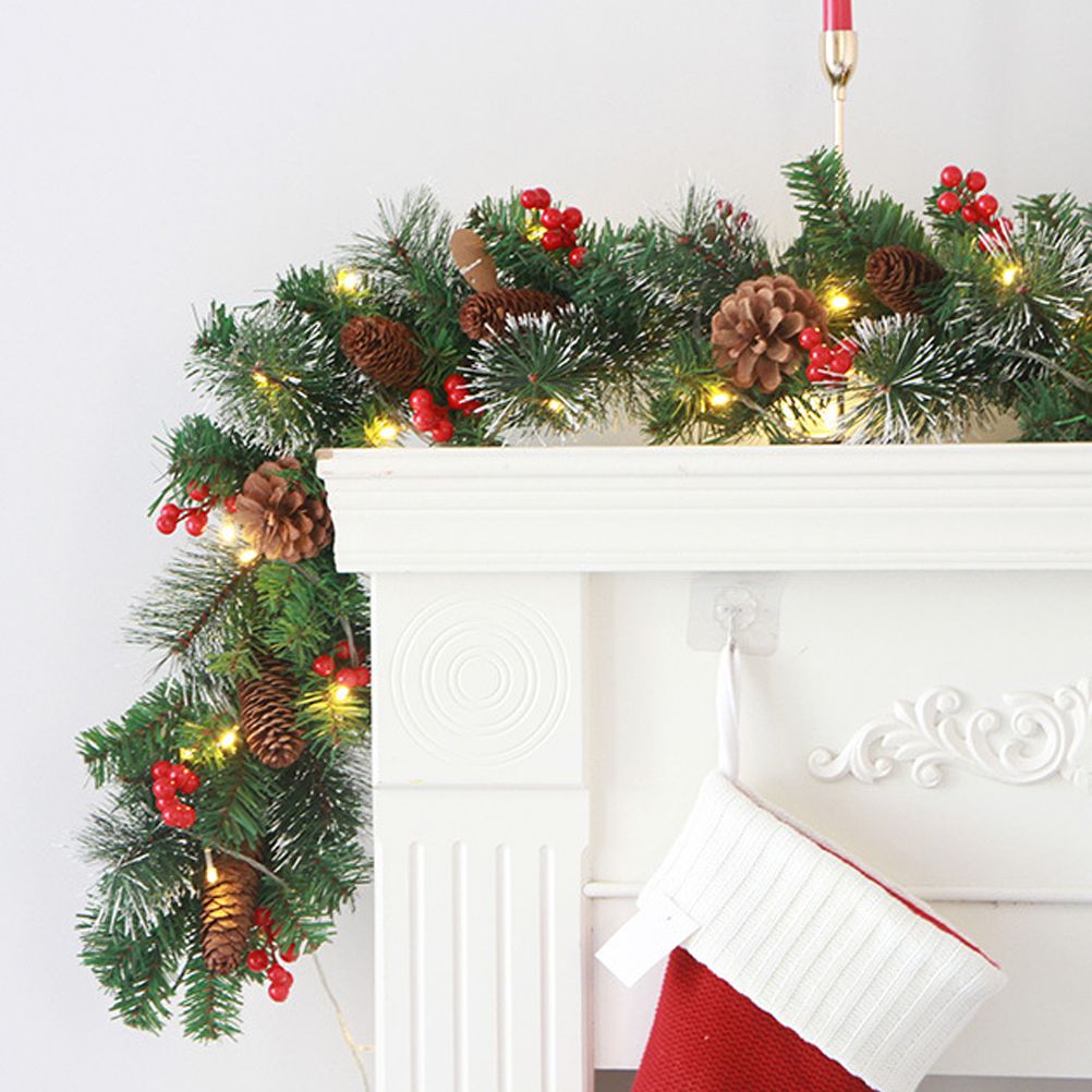 Christmas Garland With 50 Led Lighting Artificial Christmas Fir Garland Decorative For Stairs Fireplaces Offices Outdoor - Image 5