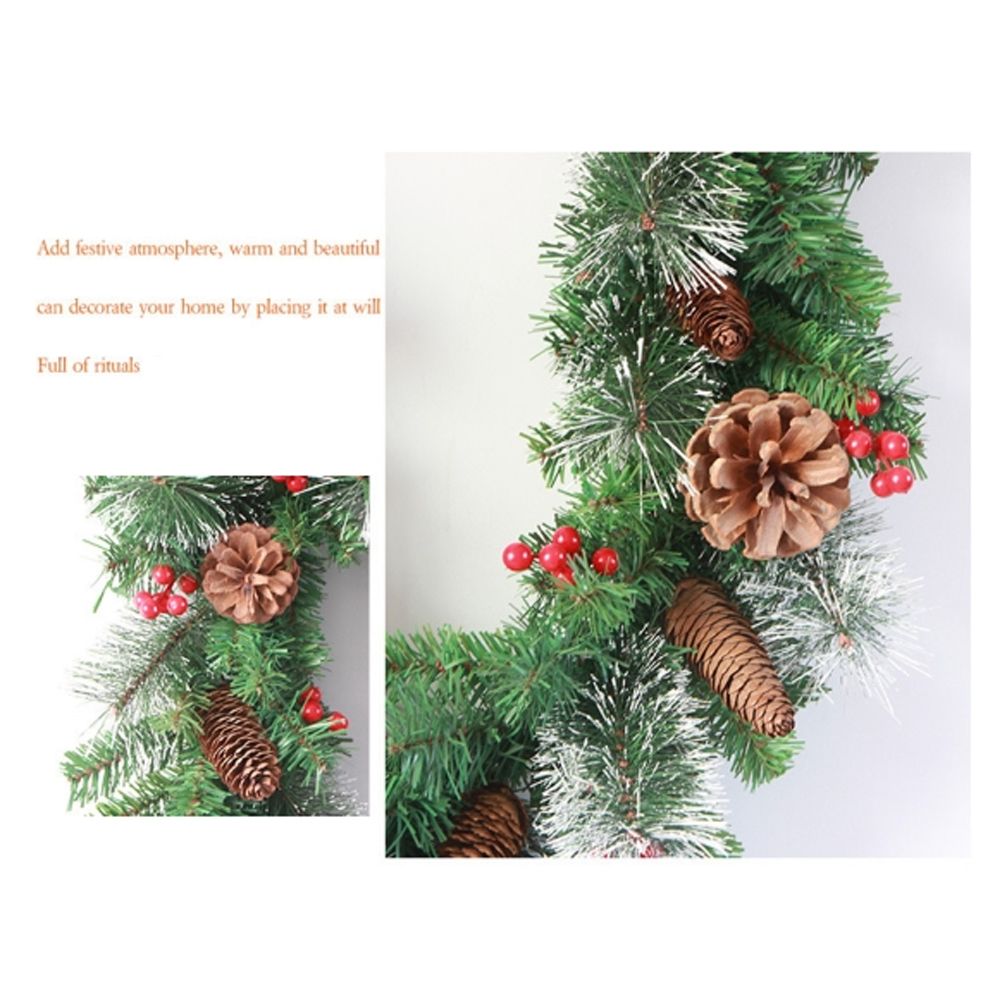 Christmas Garland With 50 Led Lighting Artificial Christmas Fir Garland Decorative For Stairs Fireplaces Offices Outdoor - Image 3