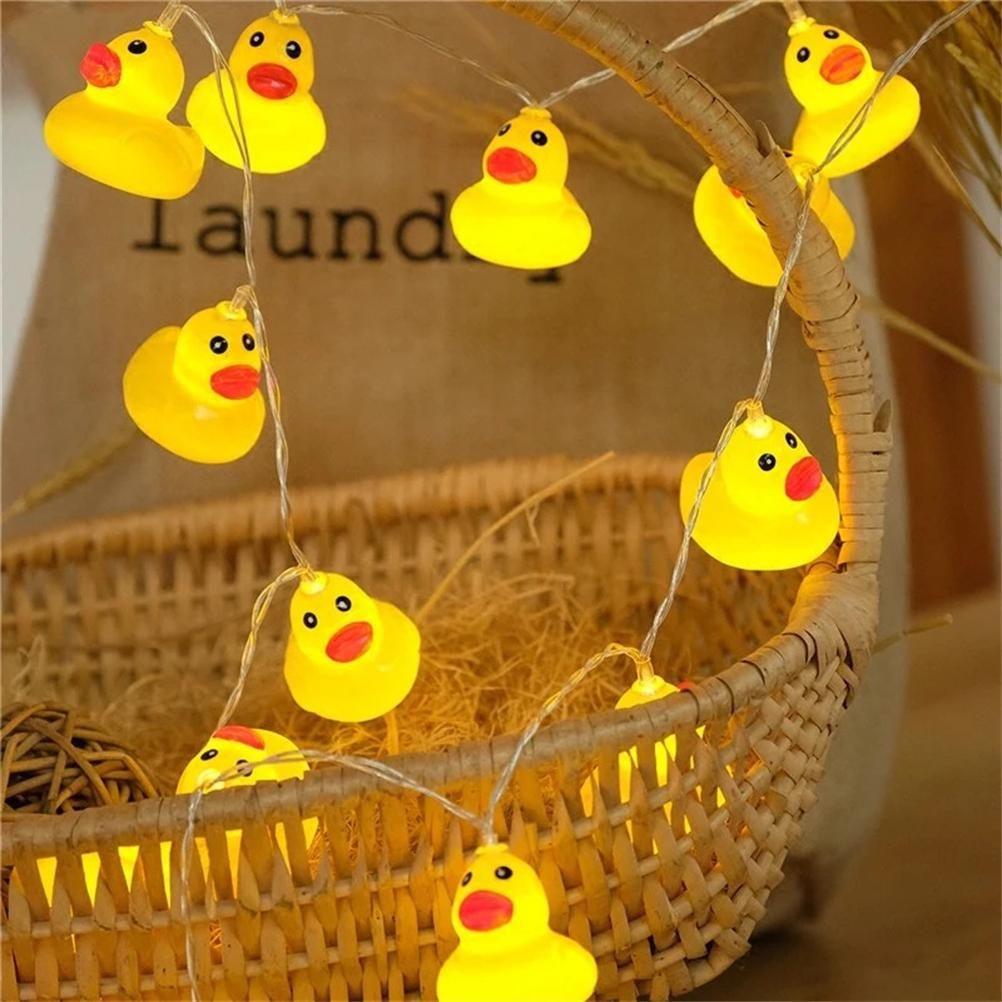 LED String Light Cute Mini Yellow Duck Animal Light String for Garden Terrace and Lawn Party Decoration - Image 2