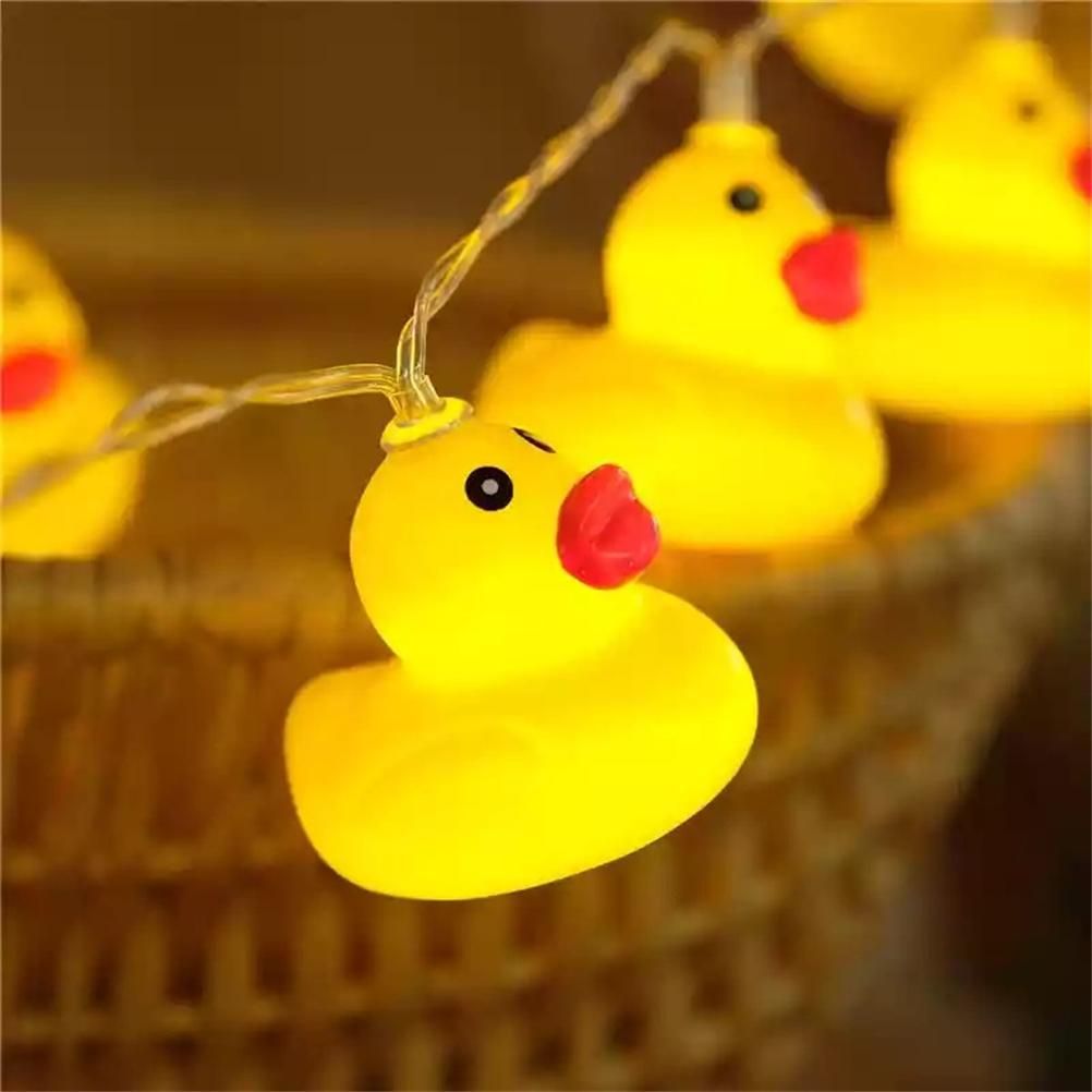 LED String Light Cute Mini Yellow Duck Animal Light String for Garden Terrace and Lawn Party Decoration - Image 4