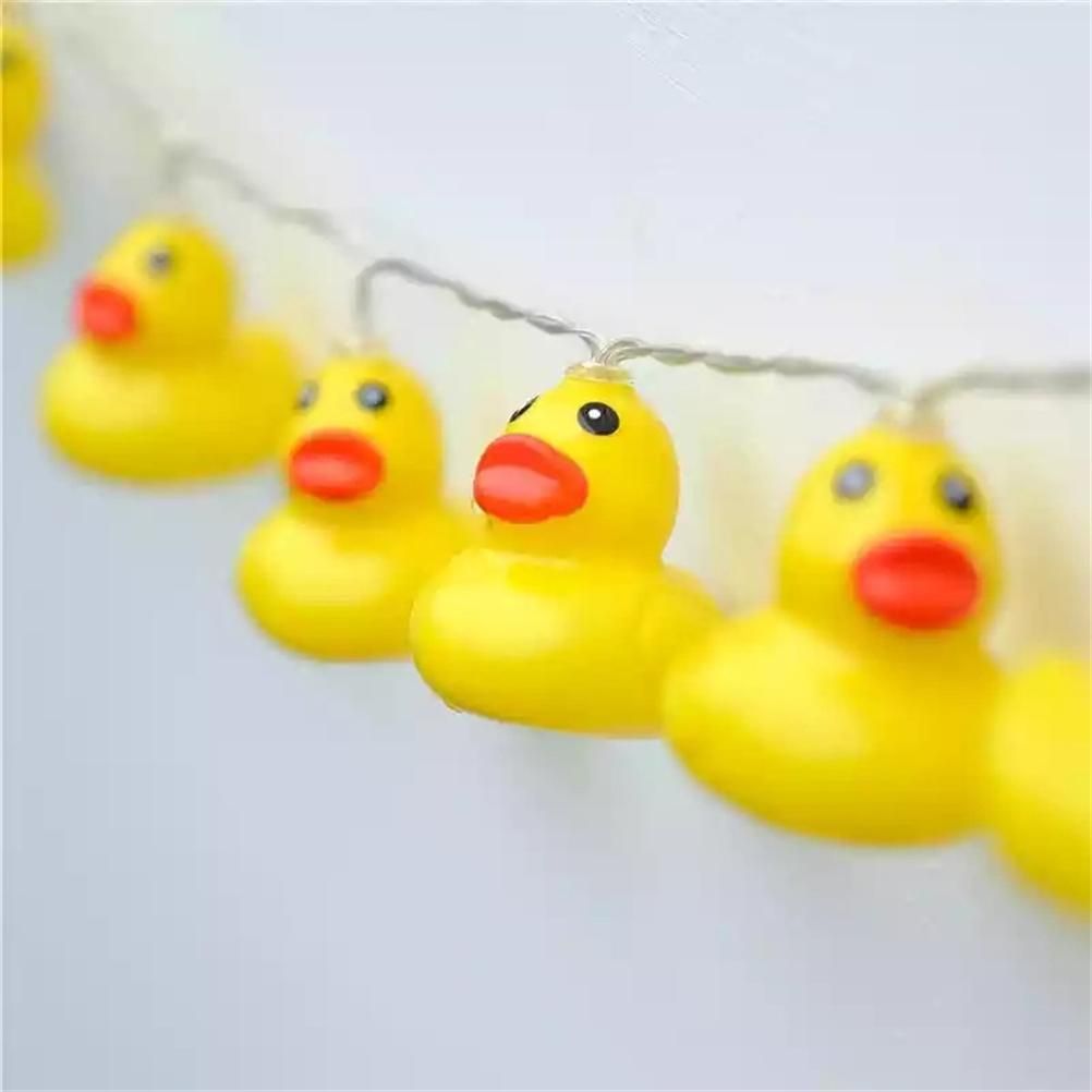 LED String Light Cute Mini Yellow Duck Animal Light String for Garden Terrace and Lawn Party Decoration - Image 5