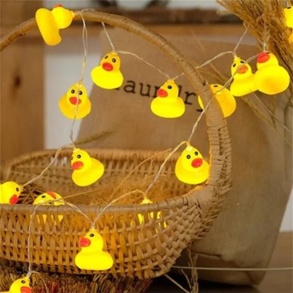 LED String Light Cute Mini Yellow Duck Animal Light String for Garden Terrace and Lawn Party Decoration - Image 6