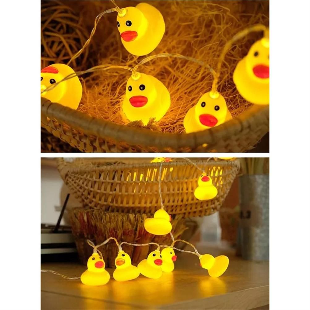 LED String Light Cute Mini Yellow Duck Animal Light String for Garden Terrace and Lawn Party Decoration - Image 7