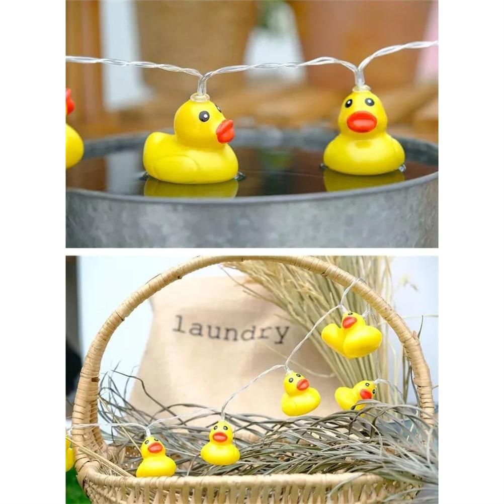 LED String Light Cute Mini Yellow Duck Animal Light String for Garden Terrace and Lawn Party Decoration - Image 8