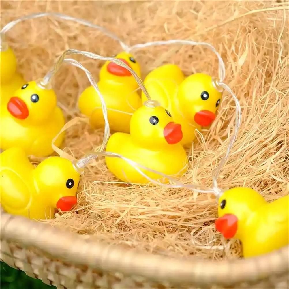 LED String Light Cute Mini Yellow Duck Animal Light String for Garden Terrace and Lawn Party Decoration - Image 3