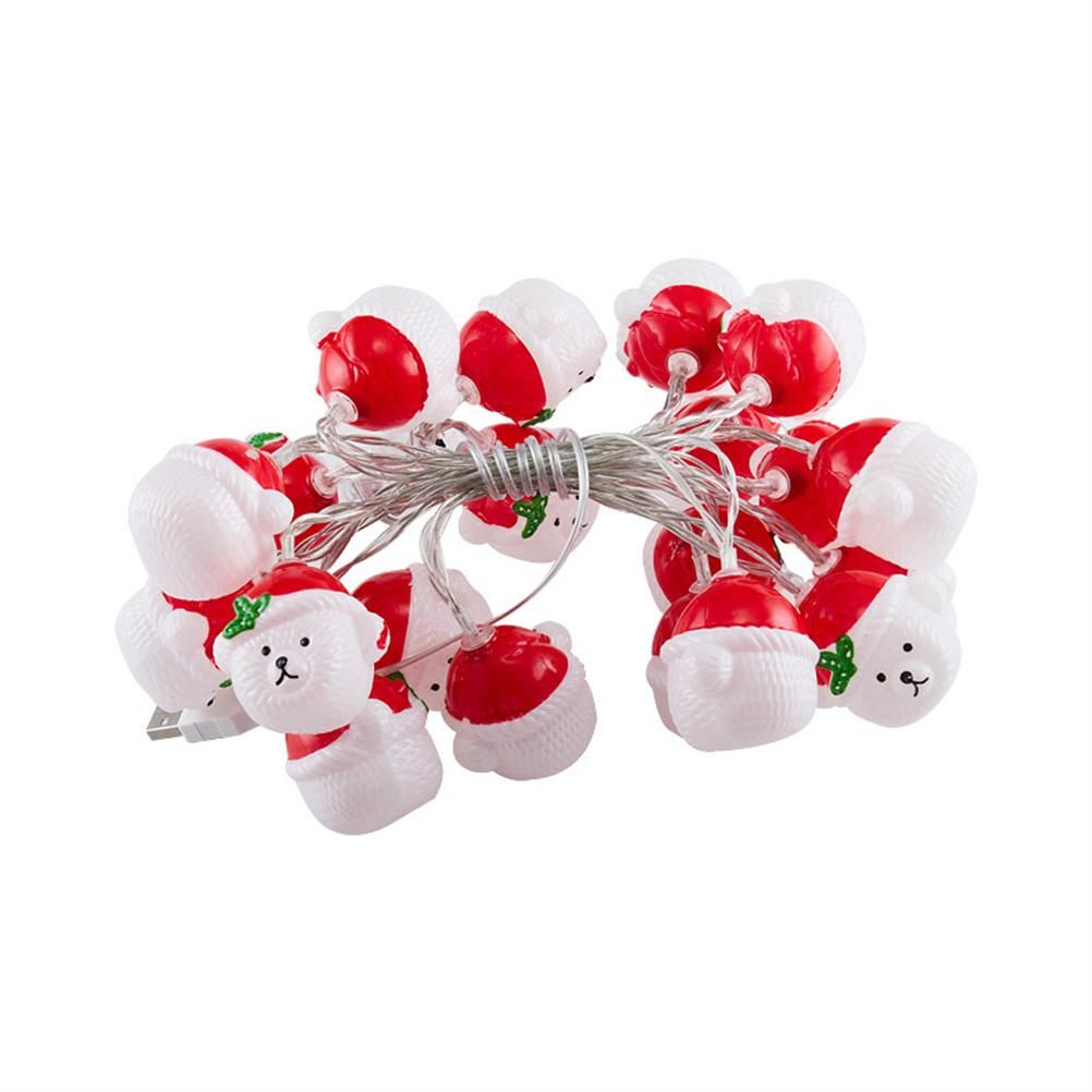 LED Christmas Light Christmas Snow Bear String Lights Home Decoration Lights for Gardens Terraces and Lawns - Image 1