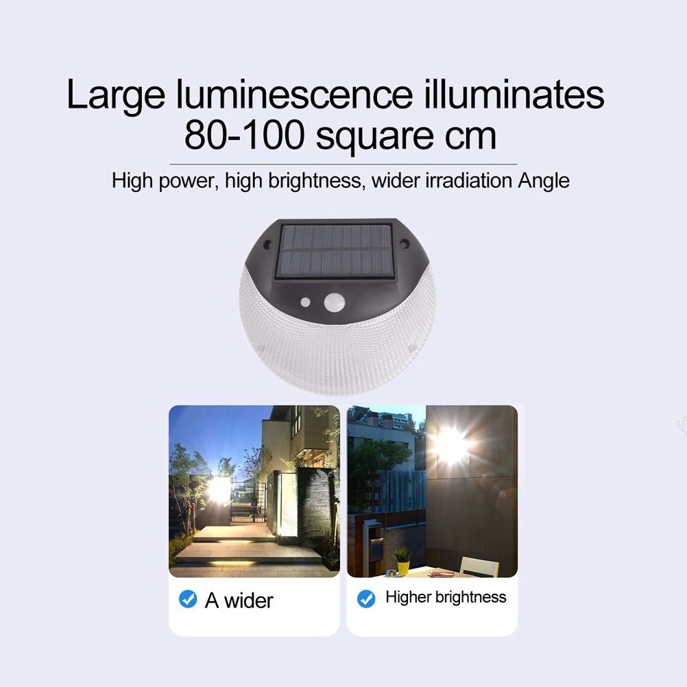 Solar Deck Lighting Round Wall Lights Outdoor Wireless Solar Induction Light for Garden Stair Porches Lighting - Image 5