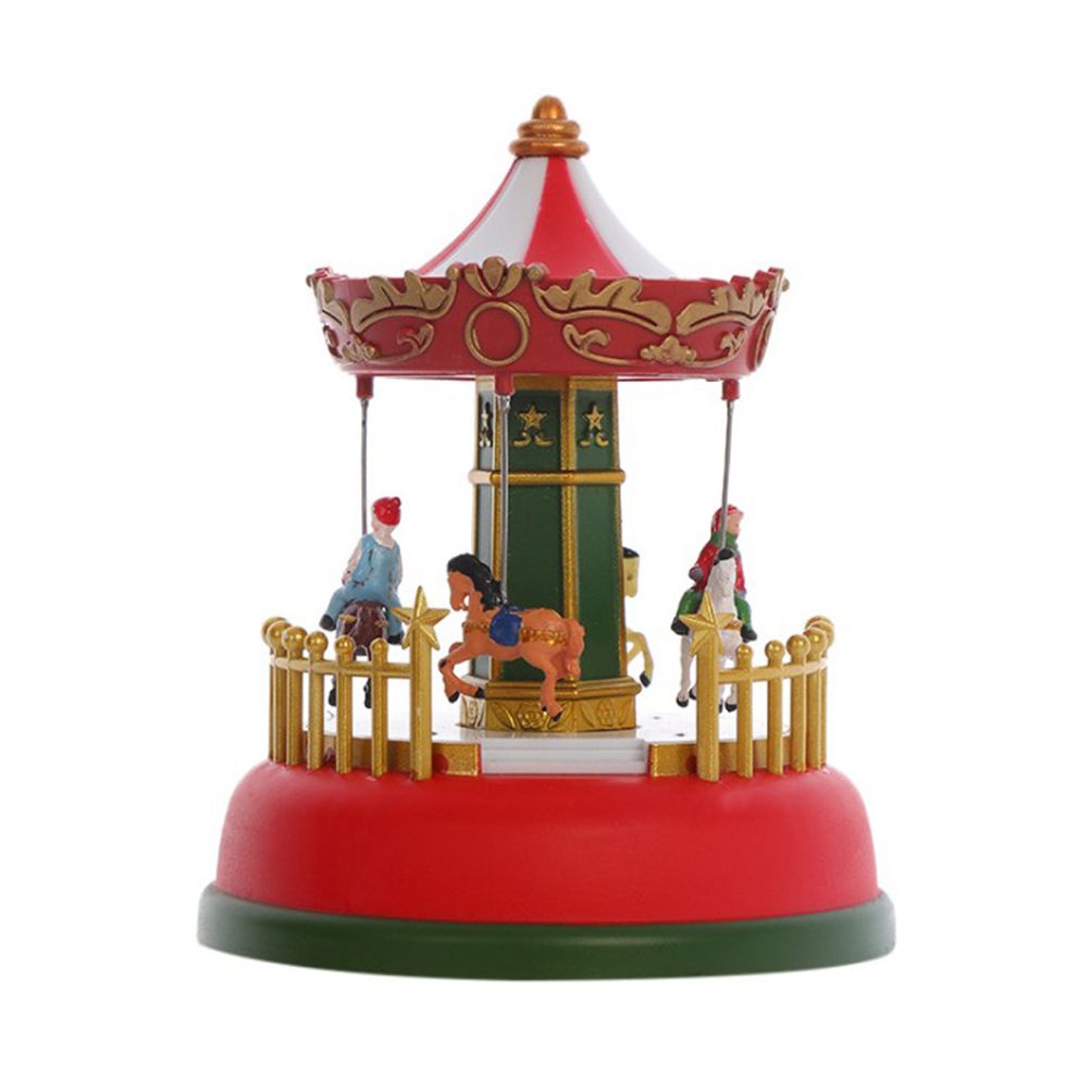 Christmas Mini Music Box Luminous Music Carousel Ferris Wheel Animated Christmas Gift Romantic Desktop Decoration - Image 1