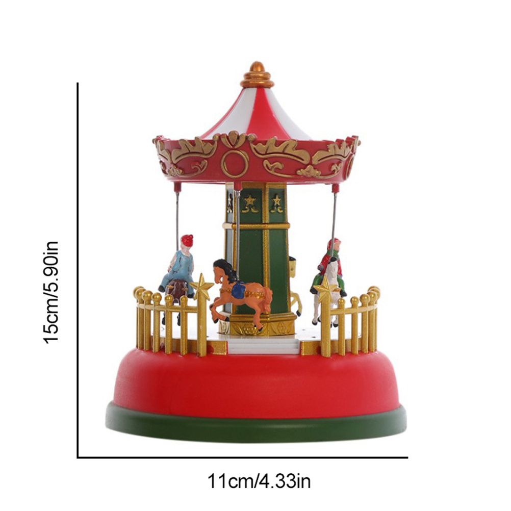 Christmas Mini Music Box Luminous Music Carousel Ferris Wheel Animated Christmas Gift Romantic Desktop Decoration - Image 2