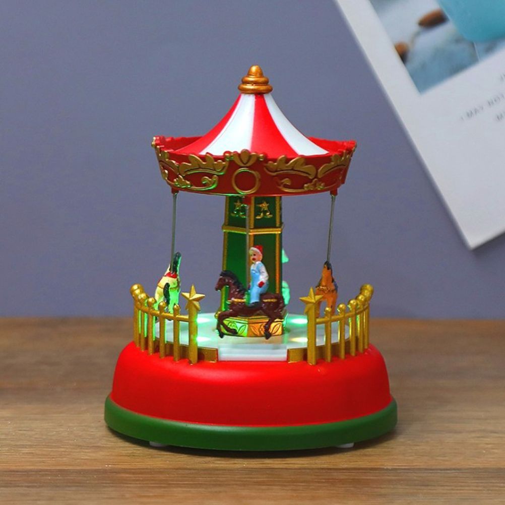 Christmas Mini Music Box Luminous Music Carousel Ferris Wheel Animated Christmas Gift Romantic Desktop Decoration - Image 4