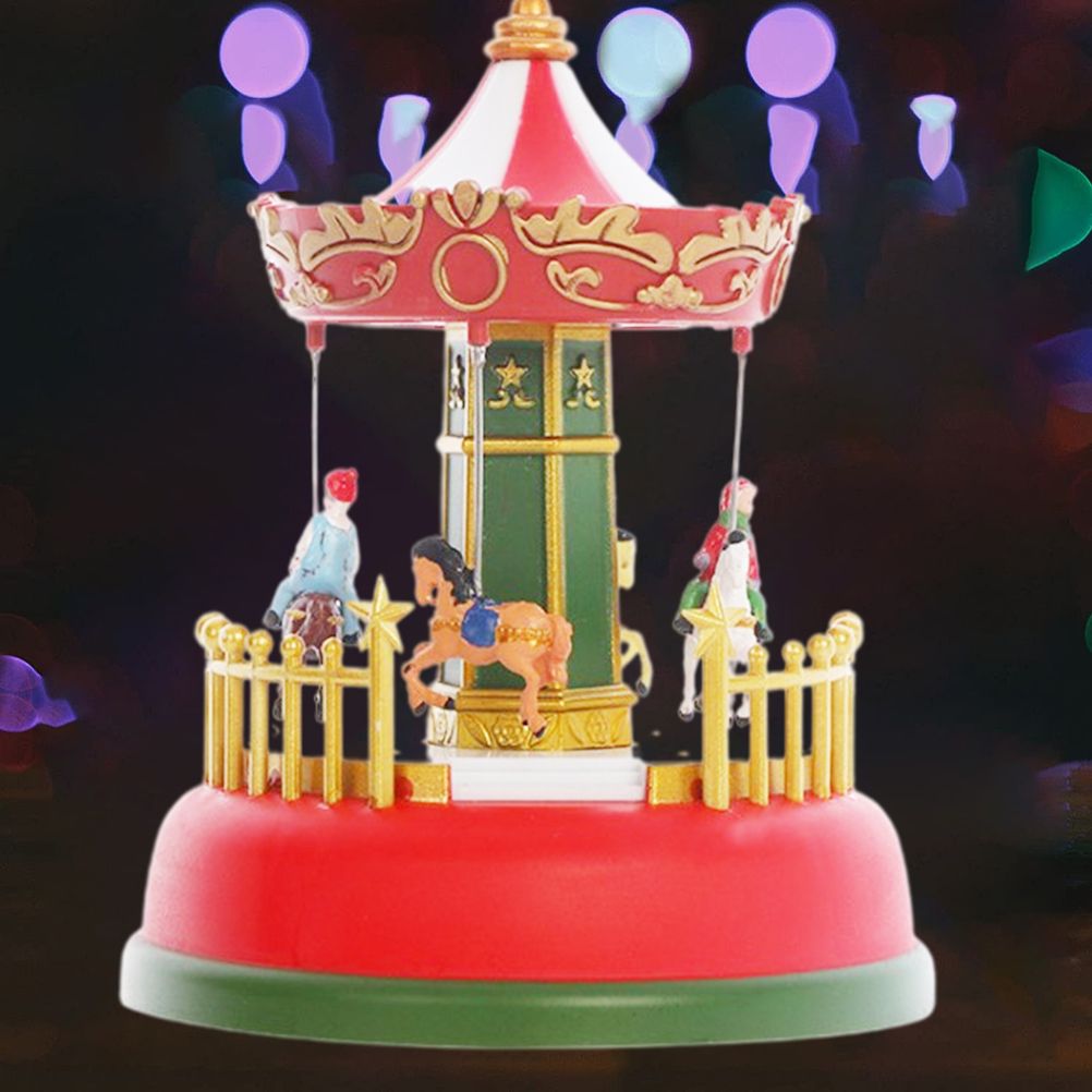 Christmas Mini Music Box Luminous Music Carousel Ferris Wheel Animated Christmas Gift Romantic Desktop Decoration - Image 6