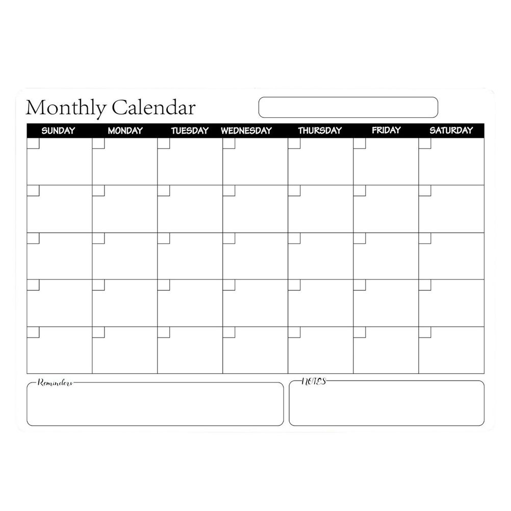 Rewritable Magnetic Whiteboard Refrigerator Calendar Message Board Monthly Planner Board - Image 1