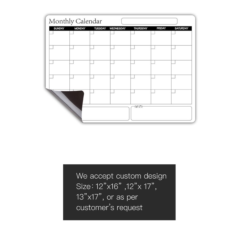 Rewritable Magnetic Whiteboard Refrigerator Calendar Message Board Monthly Planner Board - Image 7