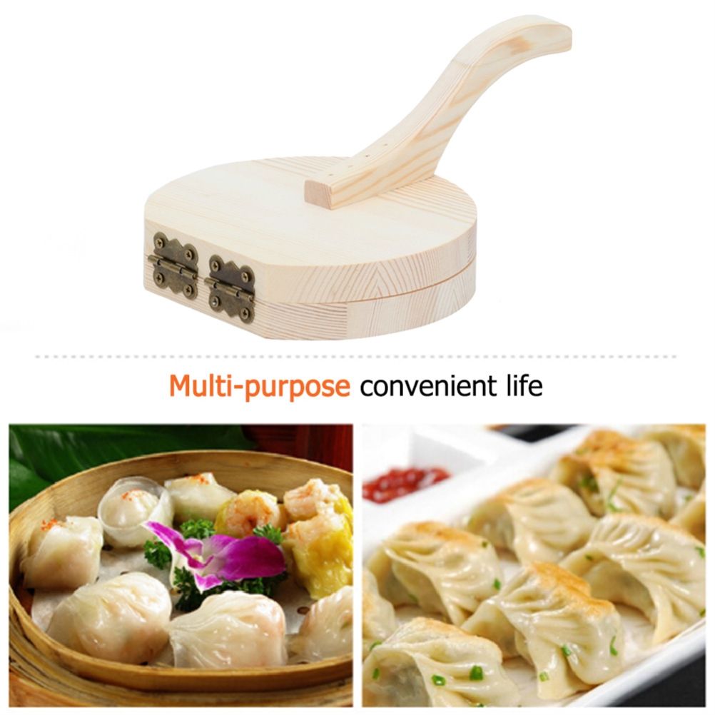 Wooden Dough Presser Tool Dumpling Skin Pressing Tool Dumpling Wrapper Making Mold Kitchen Gadget Baking Tool - Image 3