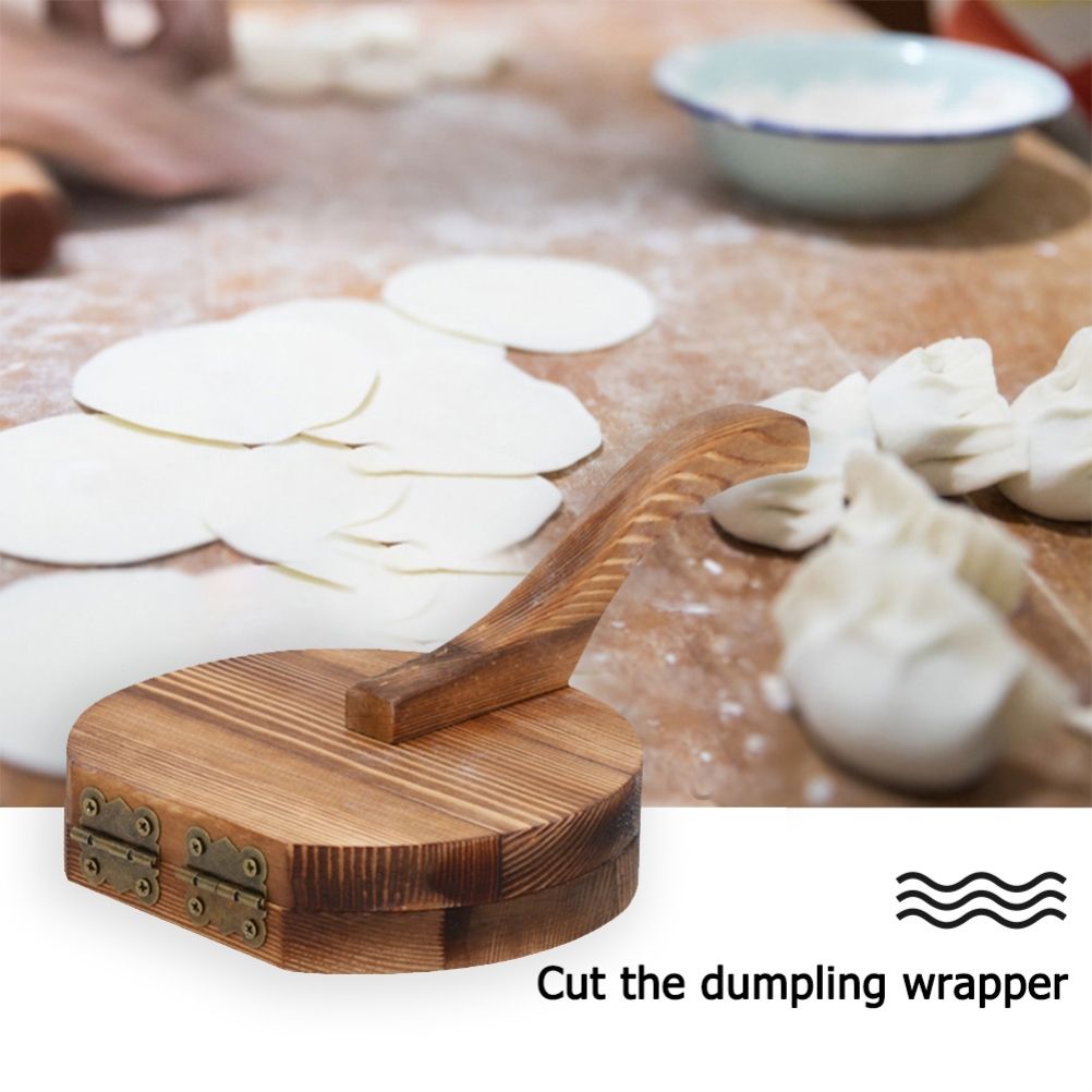 Wooden Dough Presser Tool Dumpling Skin Pressing Tool Dumpling Wrapper Making Mold Kitchen Gadget Baking Tool - Image 4