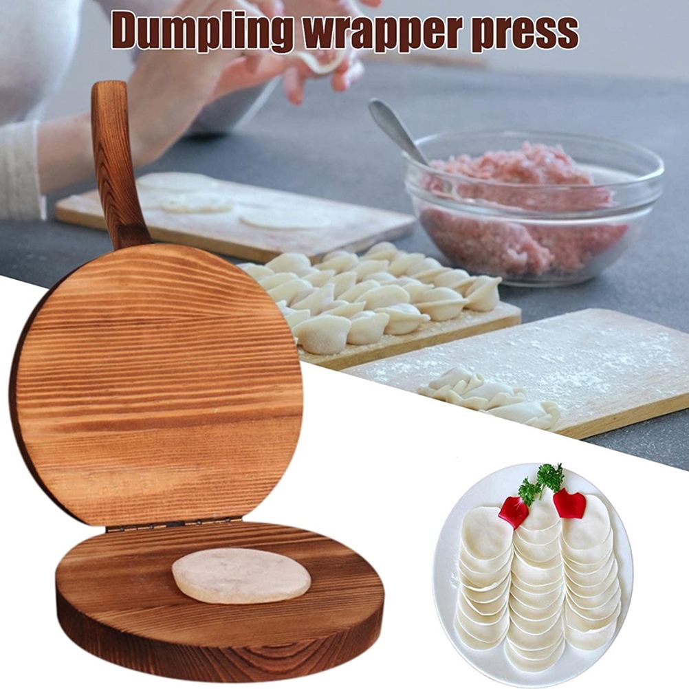 Wooden Dough Presser Tool Dumpling Skin Pressing Tool Dumpling Wrapper Making Mold Kitchen Gadget Baking Tool - Image 5