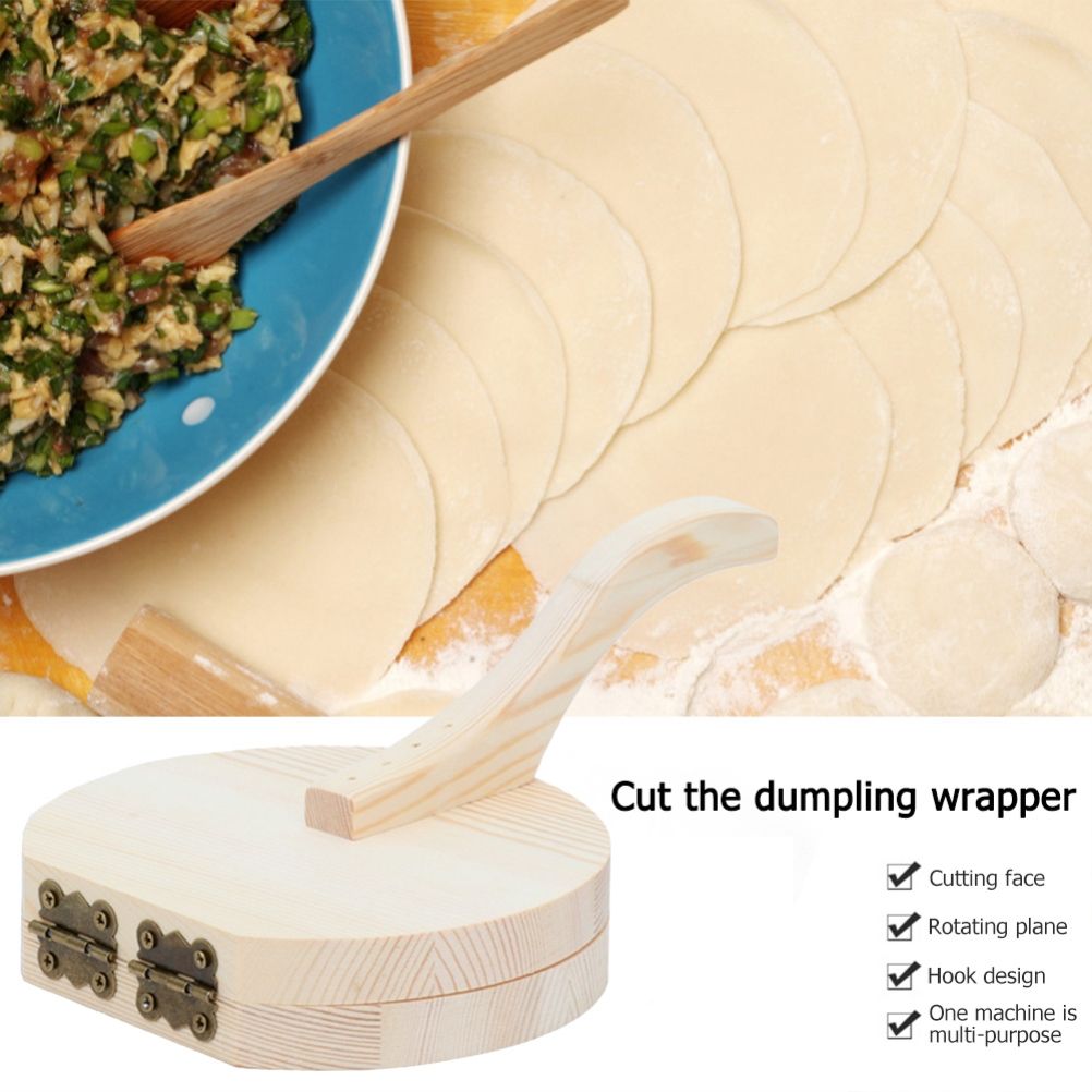 Wooden Dough Presser Tool Dumpling Skin Pressing Tool Dumpling Wrapper Making Mold Kitchen Gadget Baking Tool - Image 7
