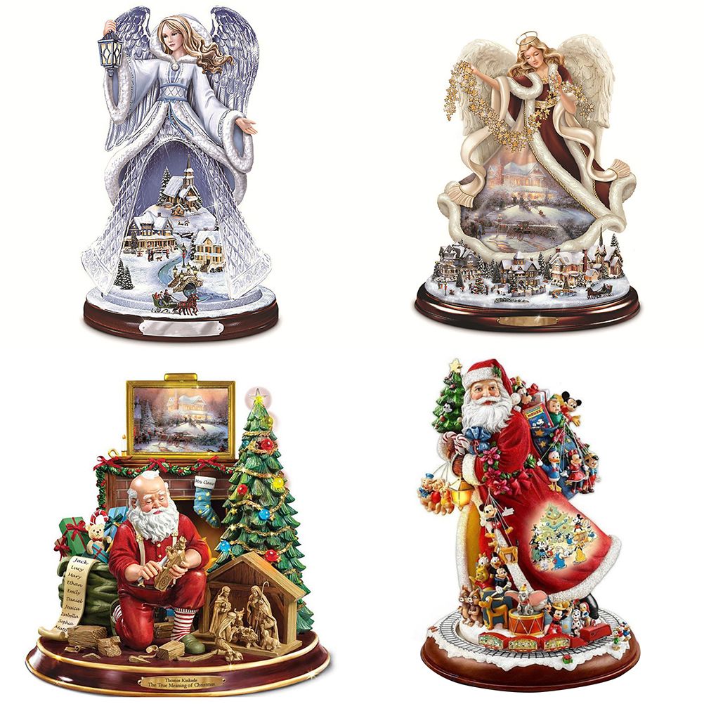 Christmas Santa Window Paste Stickers PVC Angel Merry Christmas Party Wall Stickers - Image 3