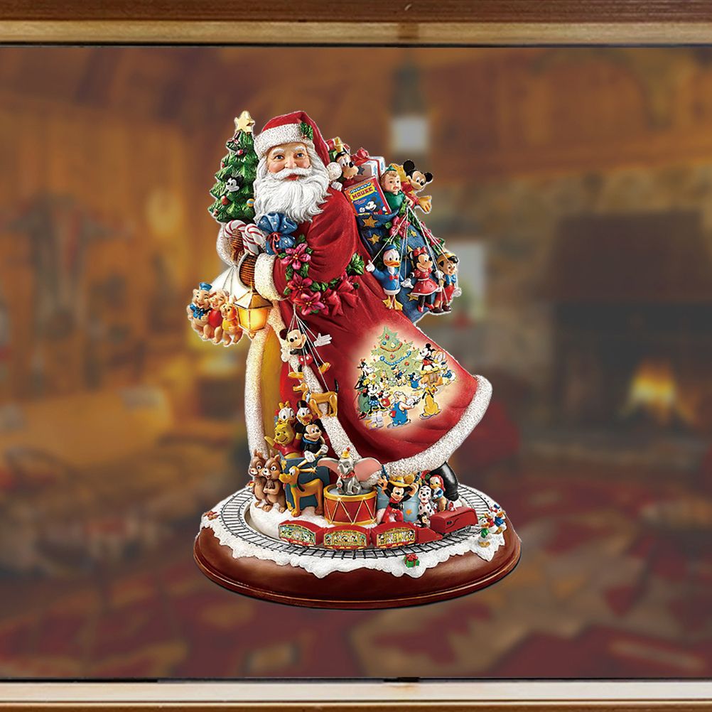 Christmas Santa Window Paste Stickers PVC Angel Merry Christmas Party Wall Stickers - Image 7