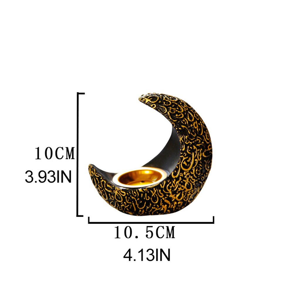 Incense Holder Moon Shape Aroma Stove Holder Resin Incense Holder Aromatherapy Stove Desktop Ornament Home Office Decor - Image 2