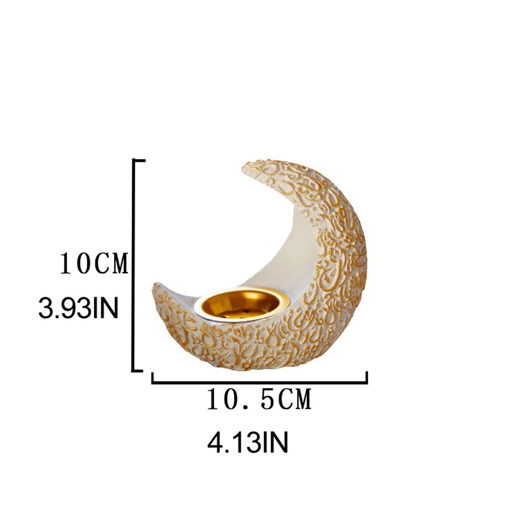 Incense Holder Moon Shape Aroma Stove Holder Resin Incense Holder Aromatherapy Stove Desktop Ornament Home Office Decor - Image 2