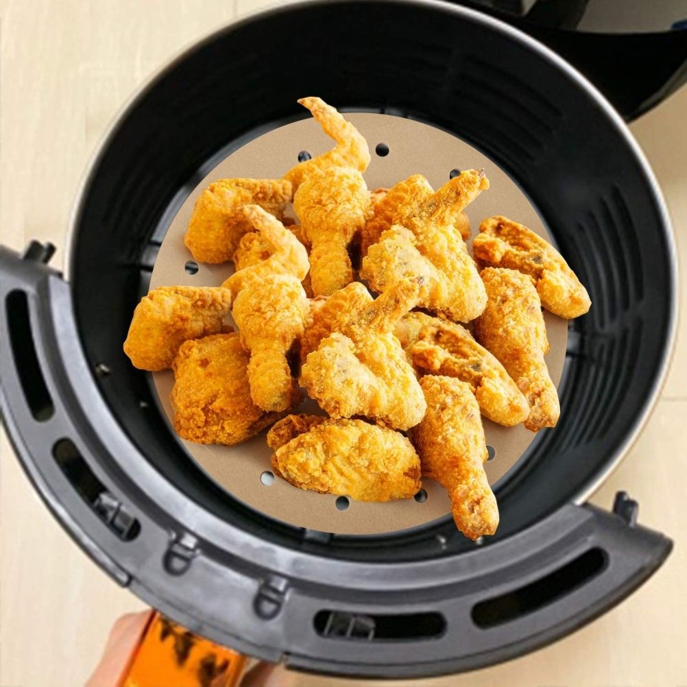 Fryer Liners Waterproof Fryer Filter Paper Fryer Round Perforated Parchment Paper for Fryer - Image 4