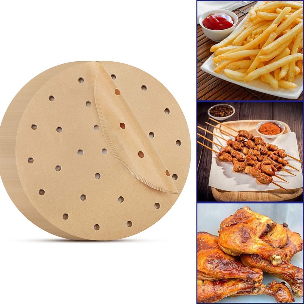 Fryer Liners Waterproof Fryer Filter Paper Fryer Round Perforated Parchment Paper for Fryer - Image 7