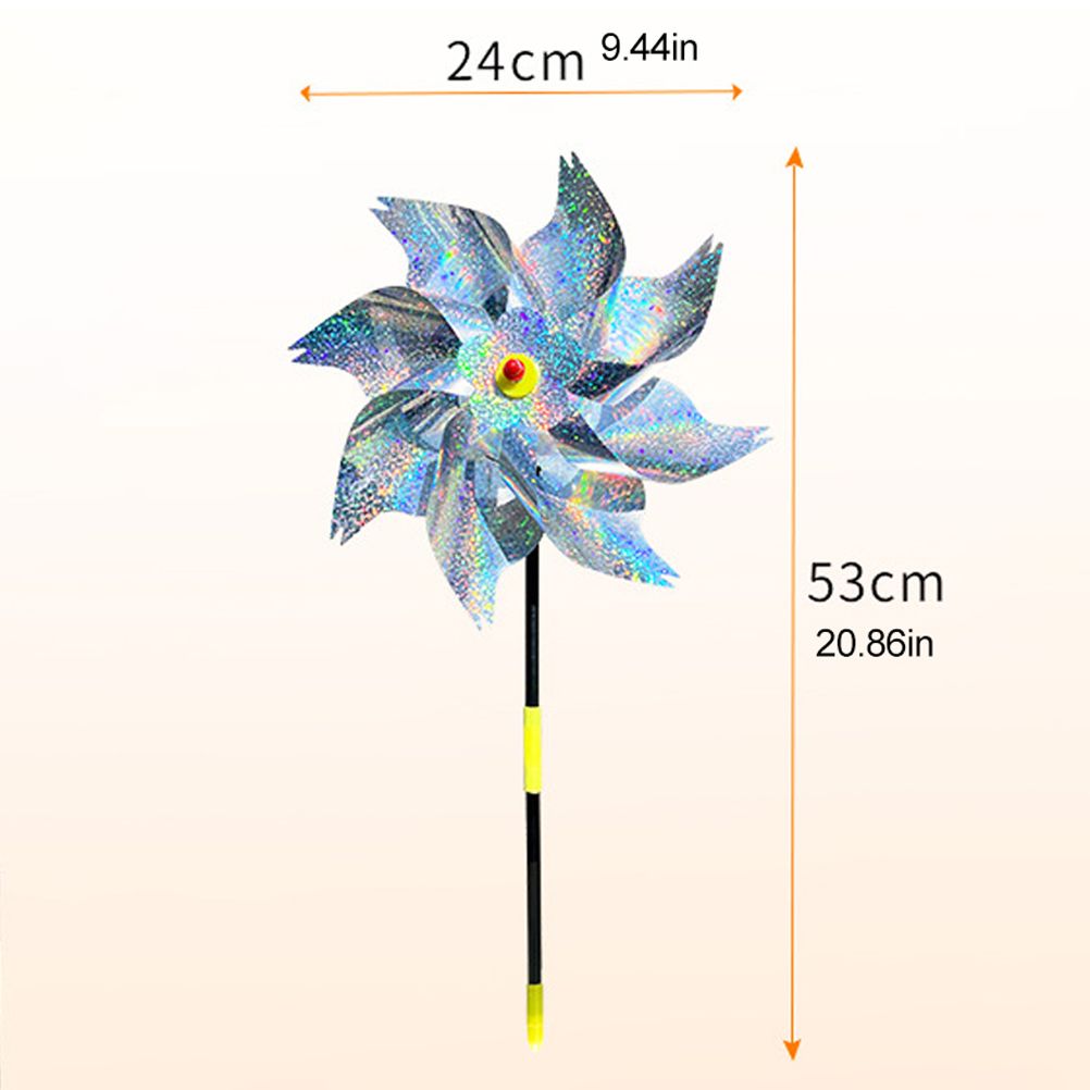 8Pcs Bird Repeller Pinwheel Reflective Garden Plant Flower Bird Repellent Windmill Garden Decoration - Image 2