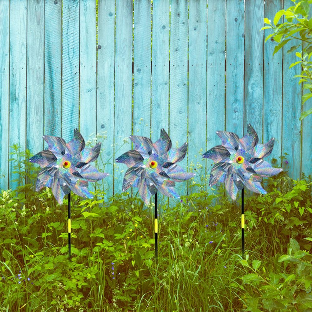 8Pcs Bird Repeller Pinwheel Reflective Garden Plant Flower Bird Repellent Windmill Garden Decoration - Image 6