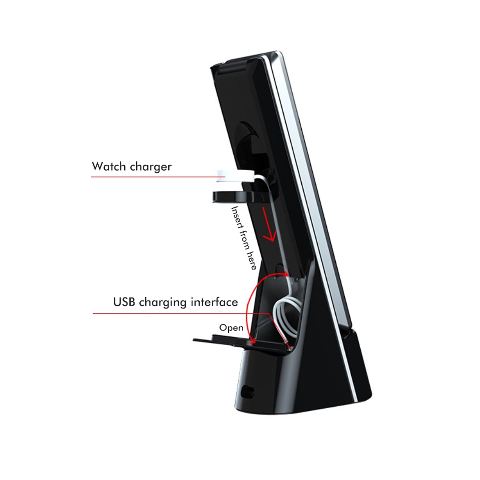 Eye Caring Desk Lamp with Wireless Charger Touch Dimming LED Table Lamps Folding Reading Light for Students - Image 7