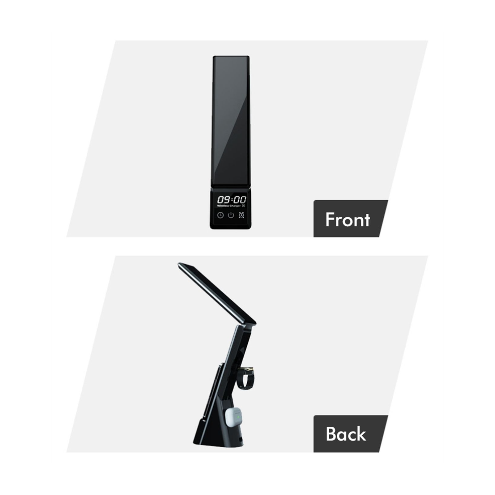 Eye Caring Desk Lamp with Wireless Charger Touch Dimming LED Table Lamps Folding Reading Light for Students - Image 8