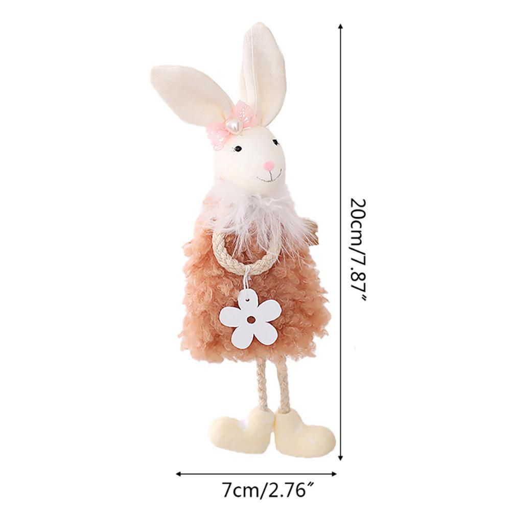 Cute Easter Hanging Bunny Ornaments Easter Bunny Figurine Decorations for Hanging on Trees Windows Easter Decor - Image 2