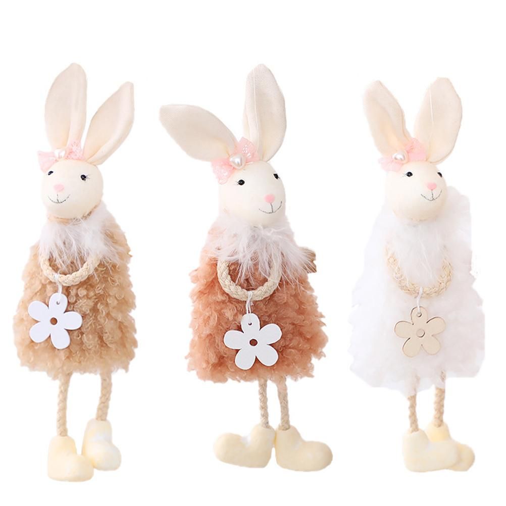 Cute Easter Hanging Bunny Ornaments Easter Bunny Figurine Decorations for Hanging on Trees Windows Easter Decor - Image 6