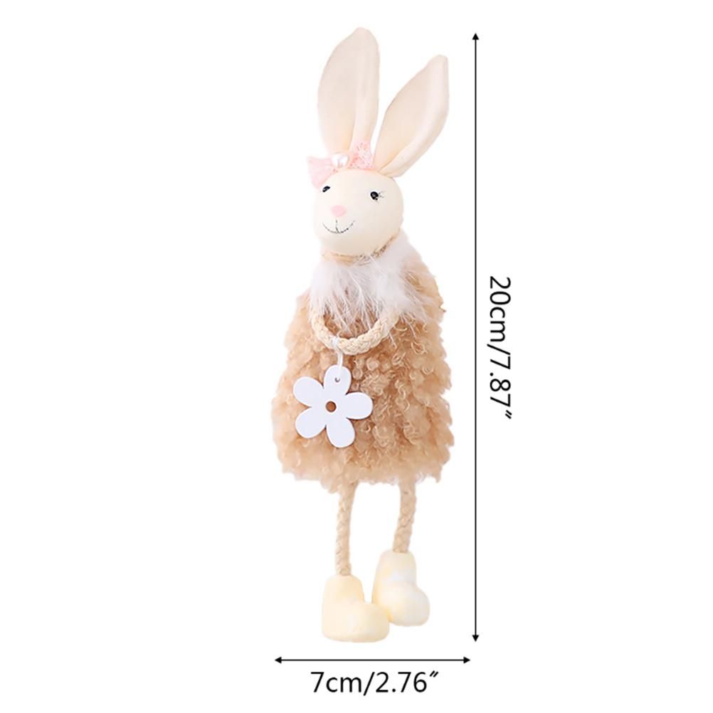 Cute Easter Hanging Bunny Ornaments Easter Bunny Figurine Decorations for Hanging on Trees Windows Easter Decor - Image 2