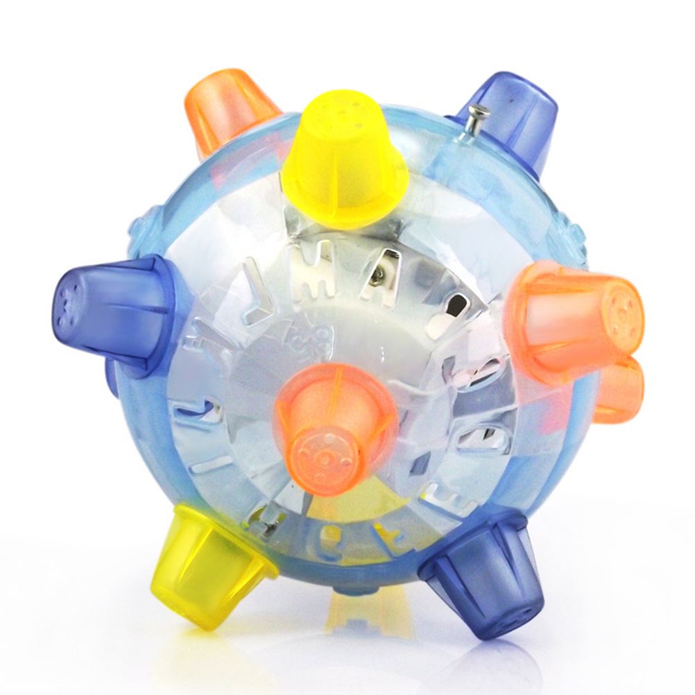 Pet Glowing Bouncing Ball Toy for Dogs Flashing Ball Elastic Flash LED Dog Toy with Light and Music Gift for Pets - Image 1