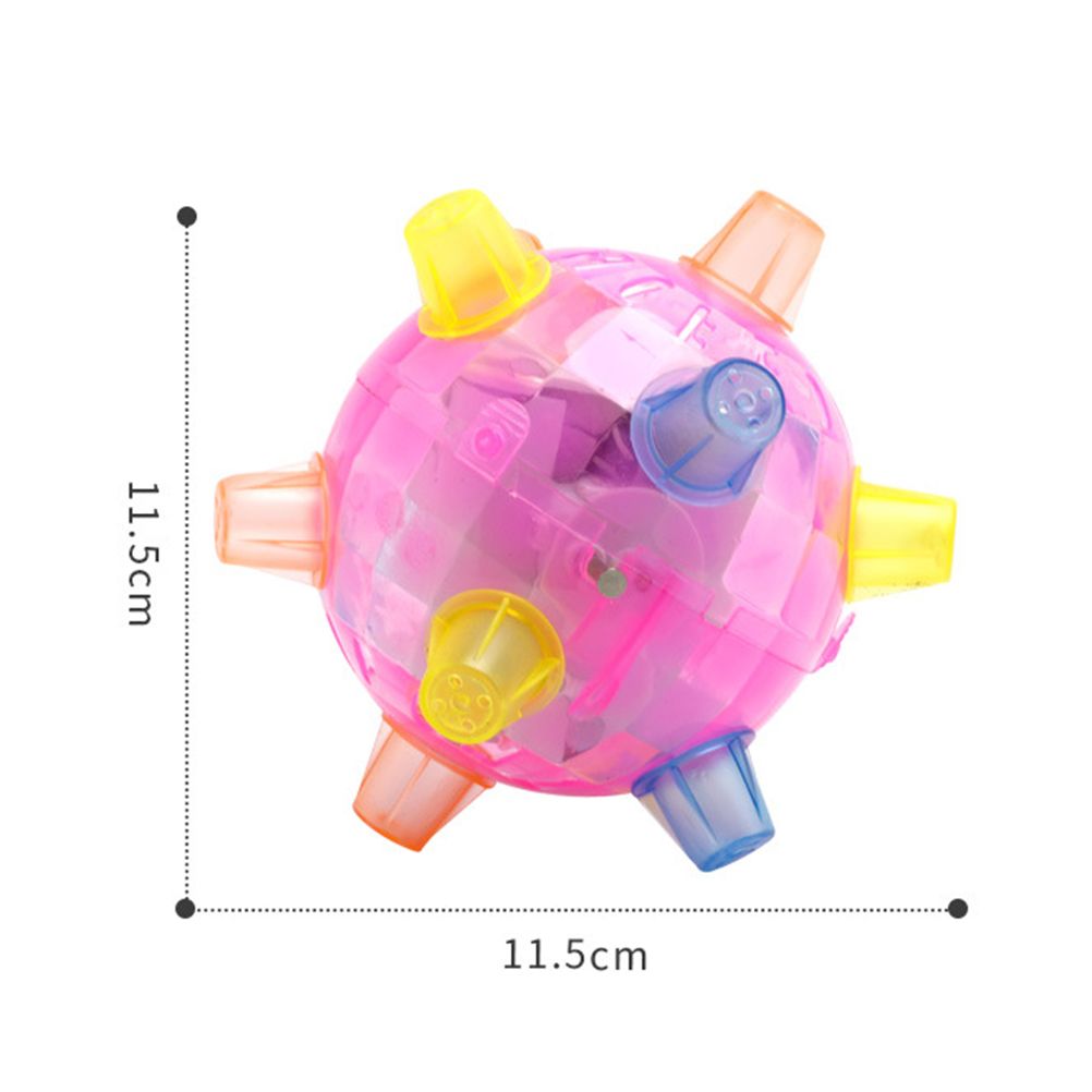 Pet Glowing Bouncing Ball Toy for Dogs Flashing Ball Elastic Flash LED Dog Toy with Light and Music Gift for Pets - Image 2